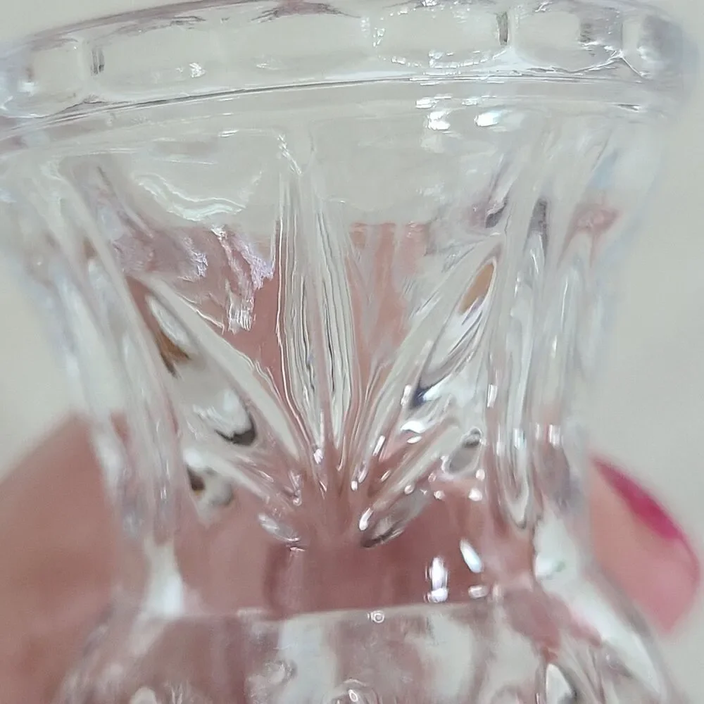 Vintage Mini Cut Crystal Thistle Vase Pineapple Vase Rosebud Or Toothpick Vase